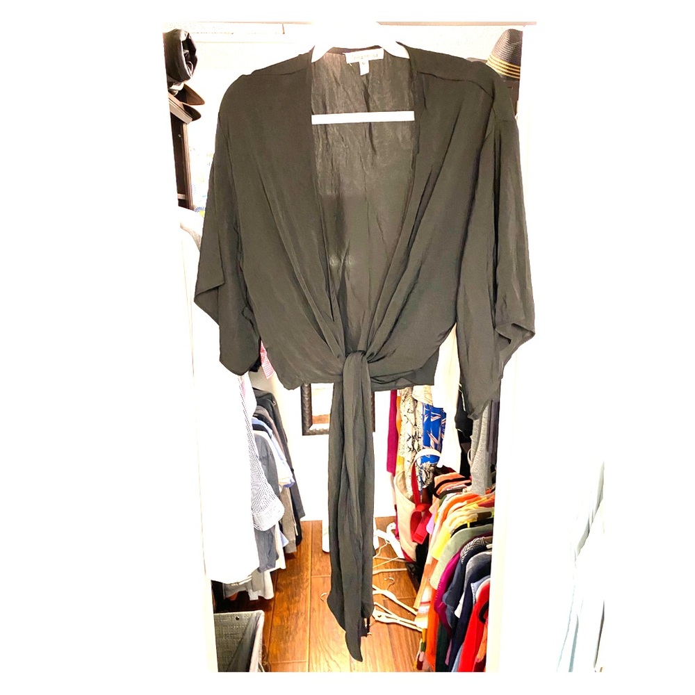 Silk wrap crop top